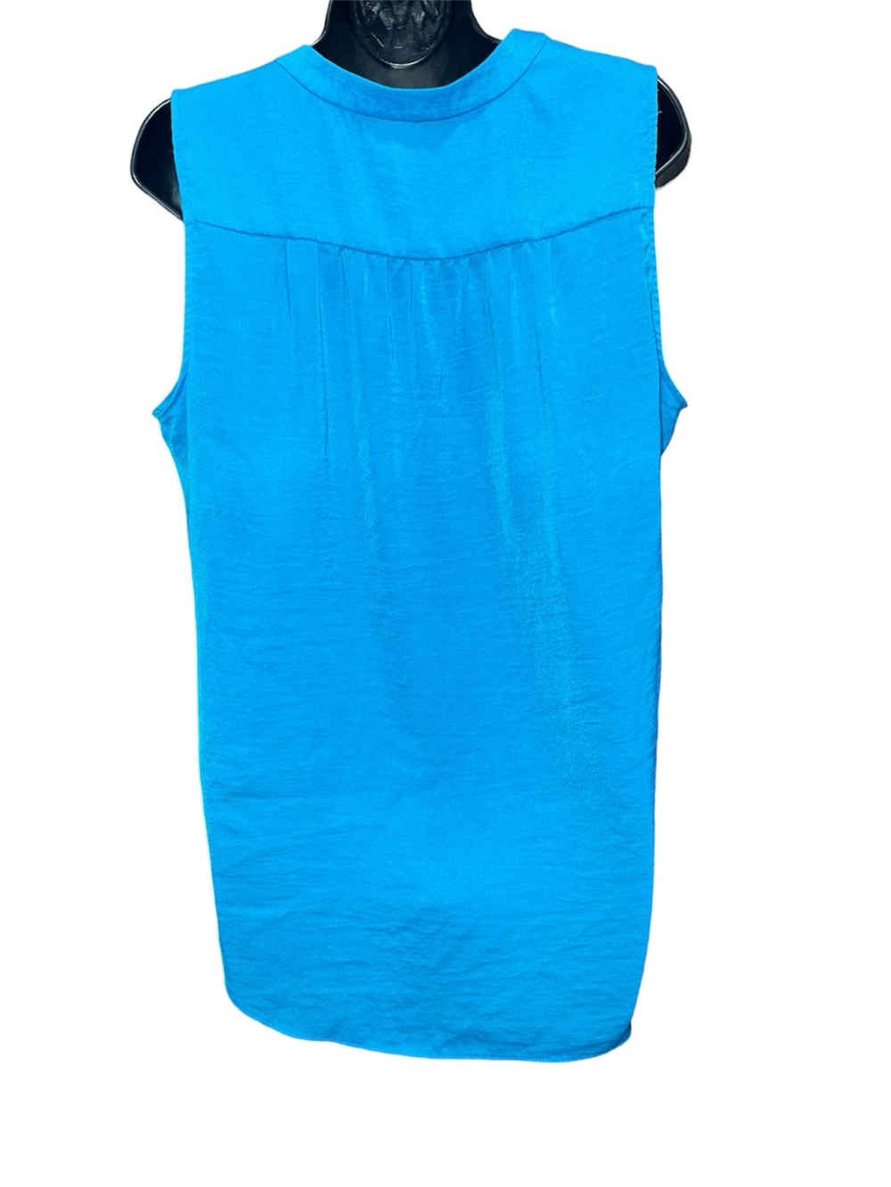 Vince Camuto Women’s Sleeveless Bright Blue V-Neck Top - Picture 2 of 2